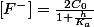 \left[F^{-}\right]=\frac{2C_{0}}{1+\frac{h}{K_{a}}}